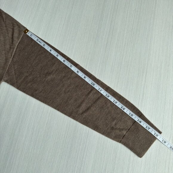TREASURE & BOND Relaxed V Neck Sweater XS Brown Drop Shoulder High Low Tunic New - Picture 12 of 15